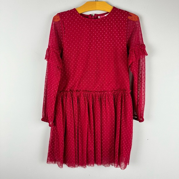 Mini Boden Other - Mini Boden tulle polka dot dress sz 8-9
